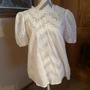 NWT Boden eyelet blouse